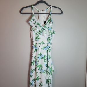 Disney Princess White Floral Print Ruffle Dress